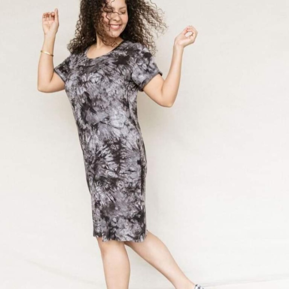 Sonnet James Harlow Tie Dye Dress gray/black XXL